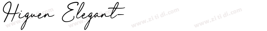 Higuen Elegant字体转换